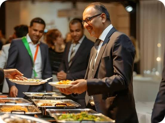Corporate office catering buffet by Junior Kitchen Biryani
